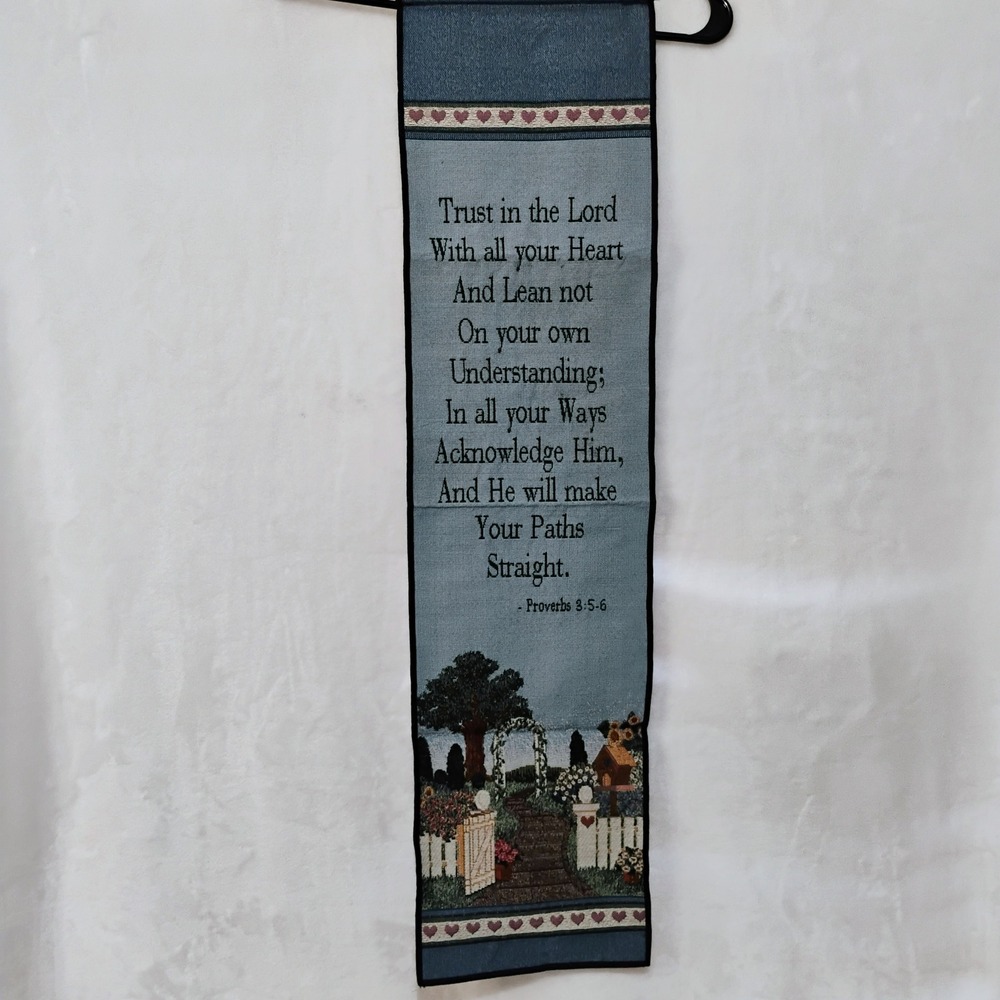 Mohawk Home Proverbs Tapestry Wall‎ Hanging Vintage Garden Hearts Religious W